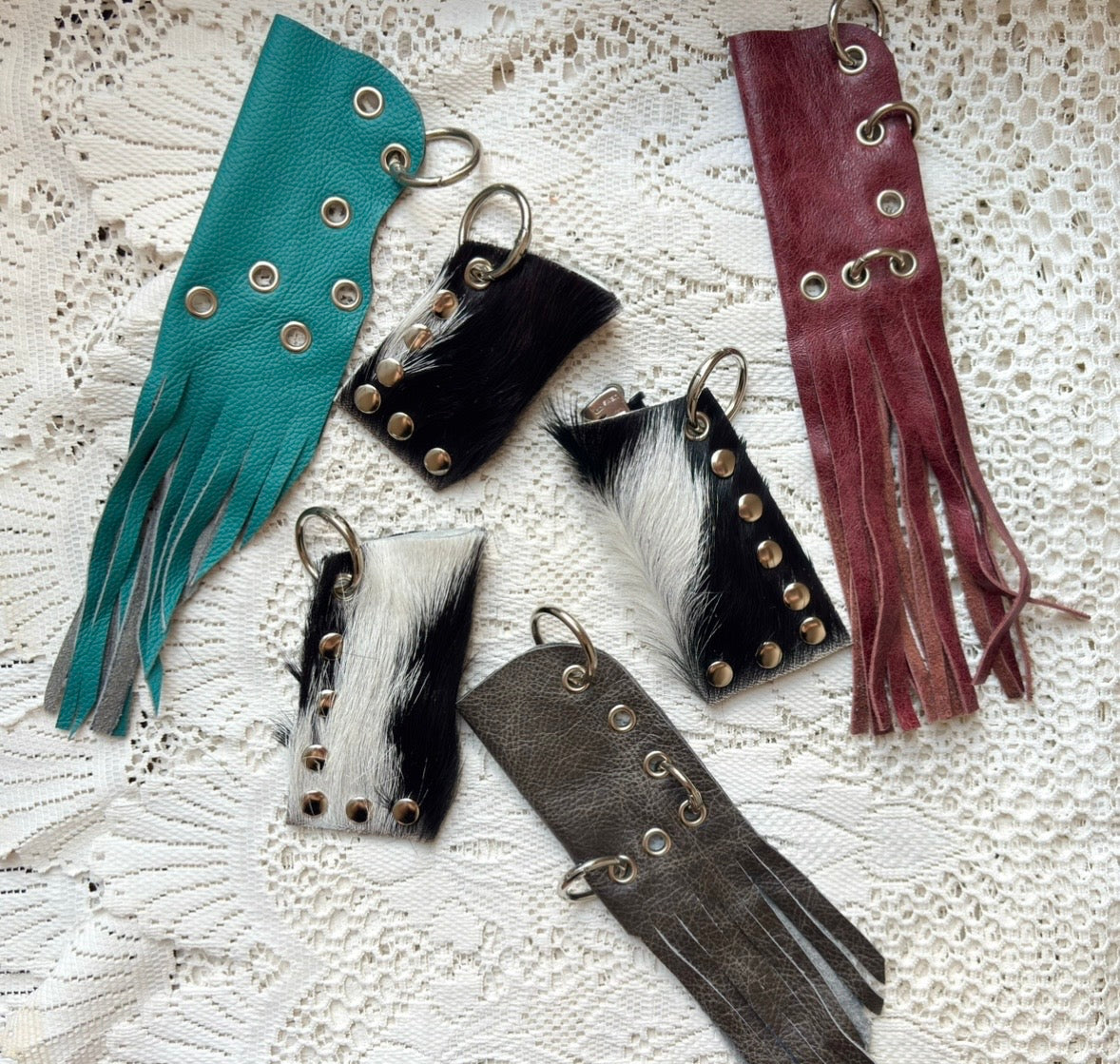 Leather bag charms !!