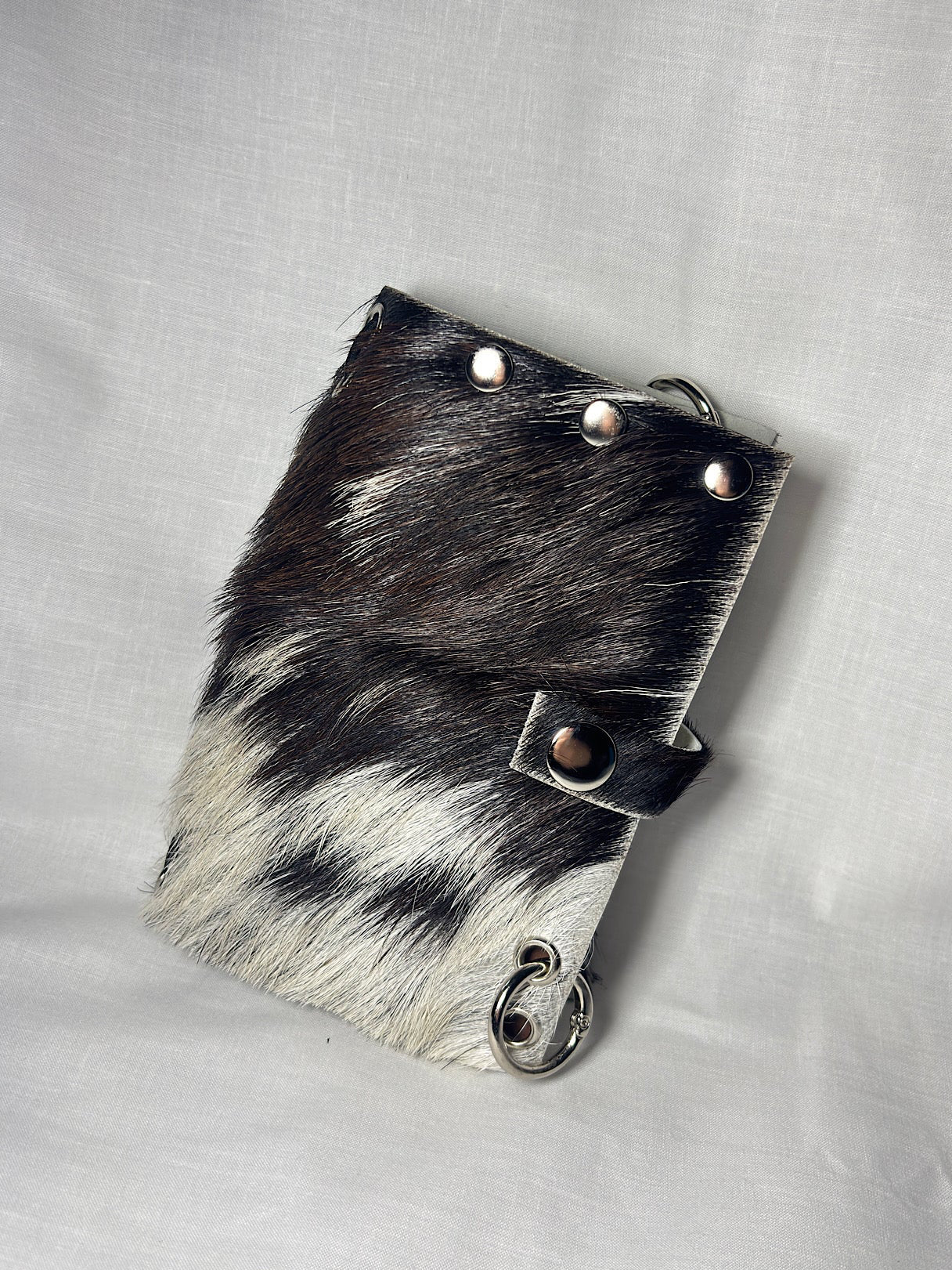 A6 Black/Brown & White Hair-On Leather Journal