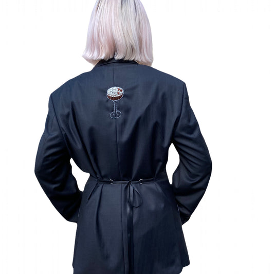 Espresso Martini Embroidered Blazer