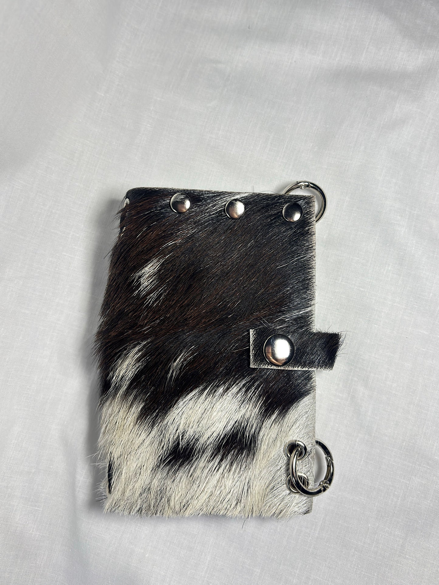 A6 Black/Brown & White Hair-On Leather Journal