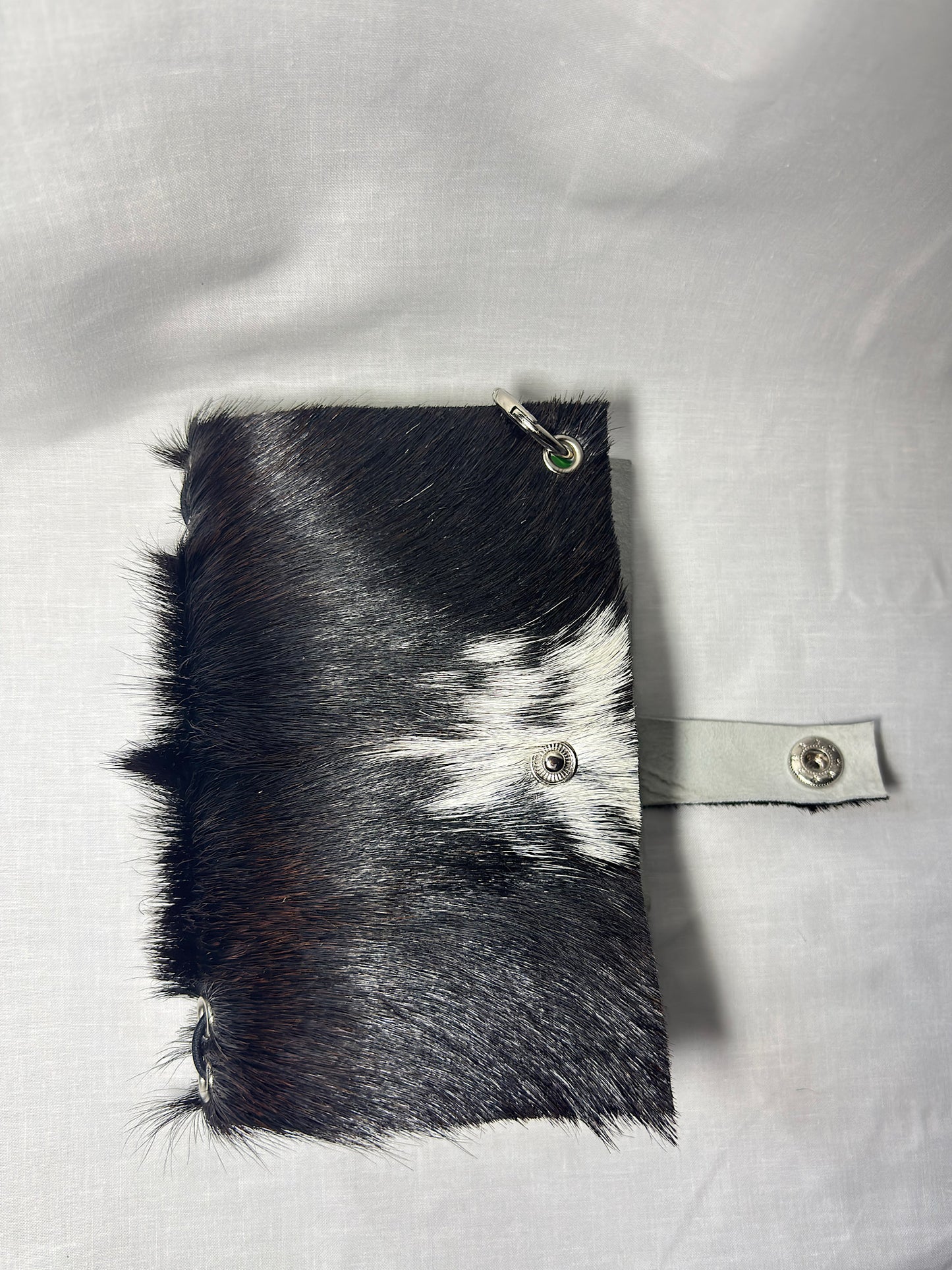 Black and White Hair-On Leather A6 Journal