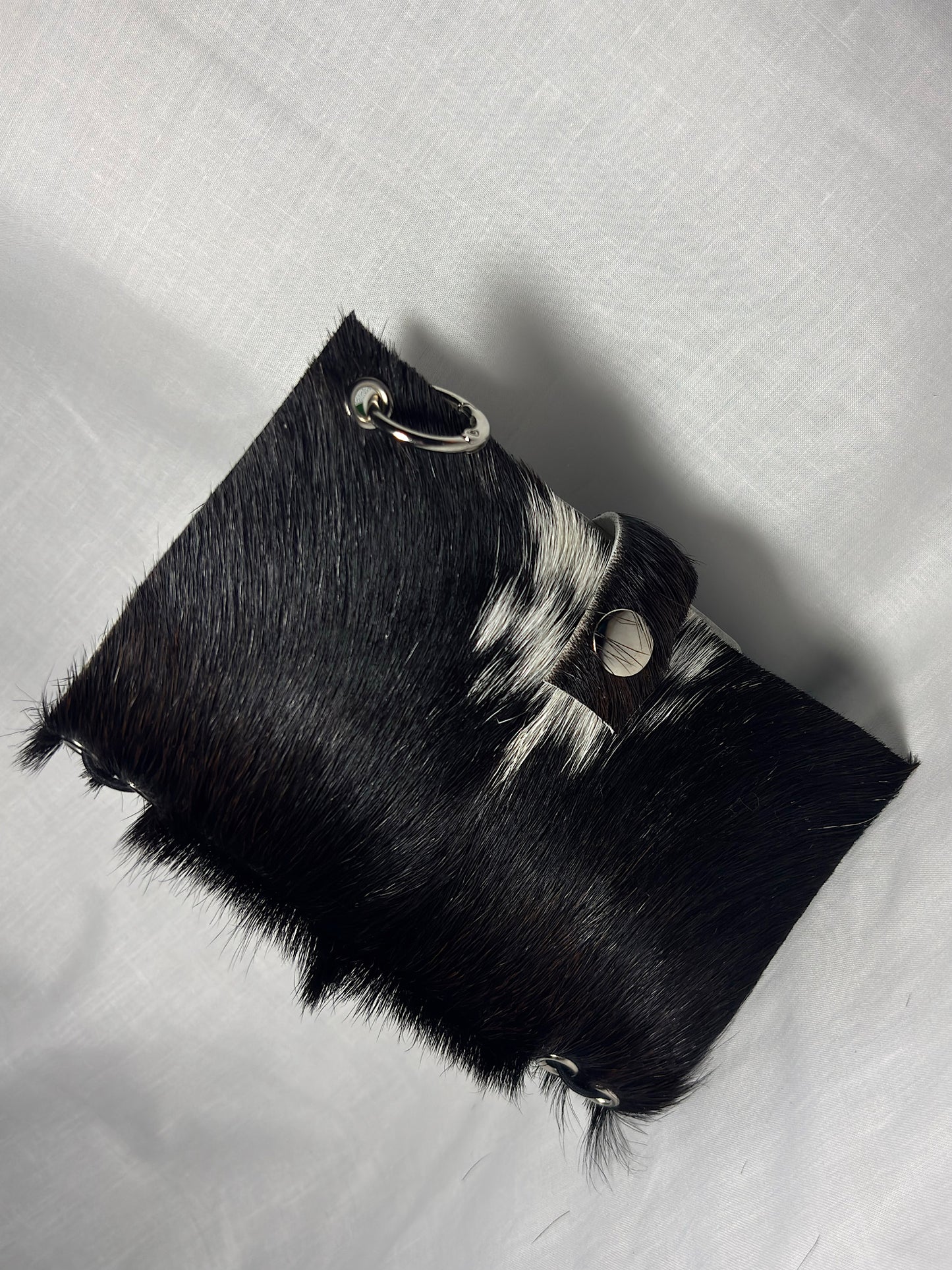 Black and White Hair-On Leather A6 Journal