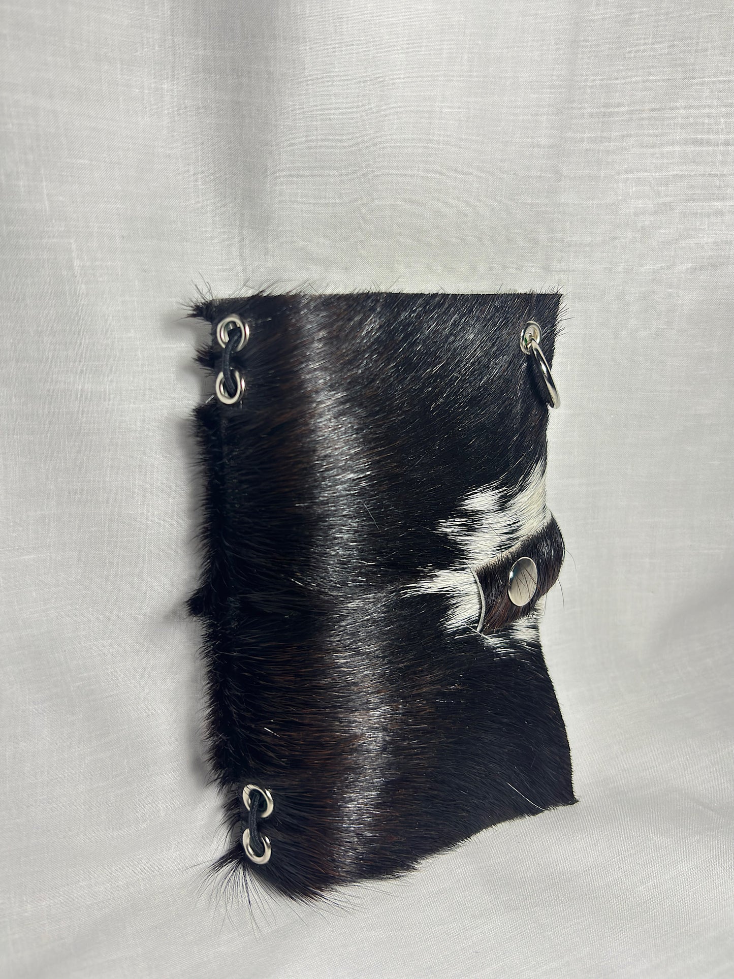 Black and White Hair-On Leather A6 Journal