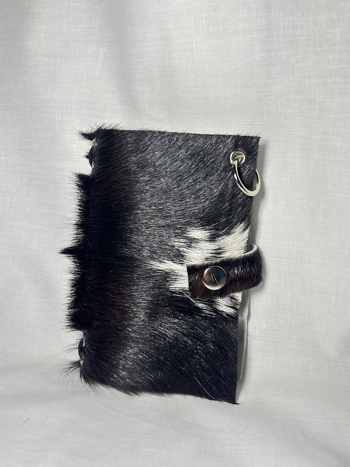 Black and White Hair-On Leather A6 Journal