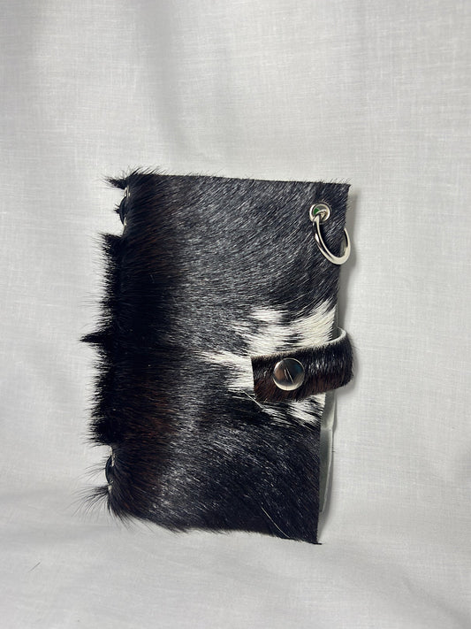 Black and White Hair-On Leather A6 Journal
