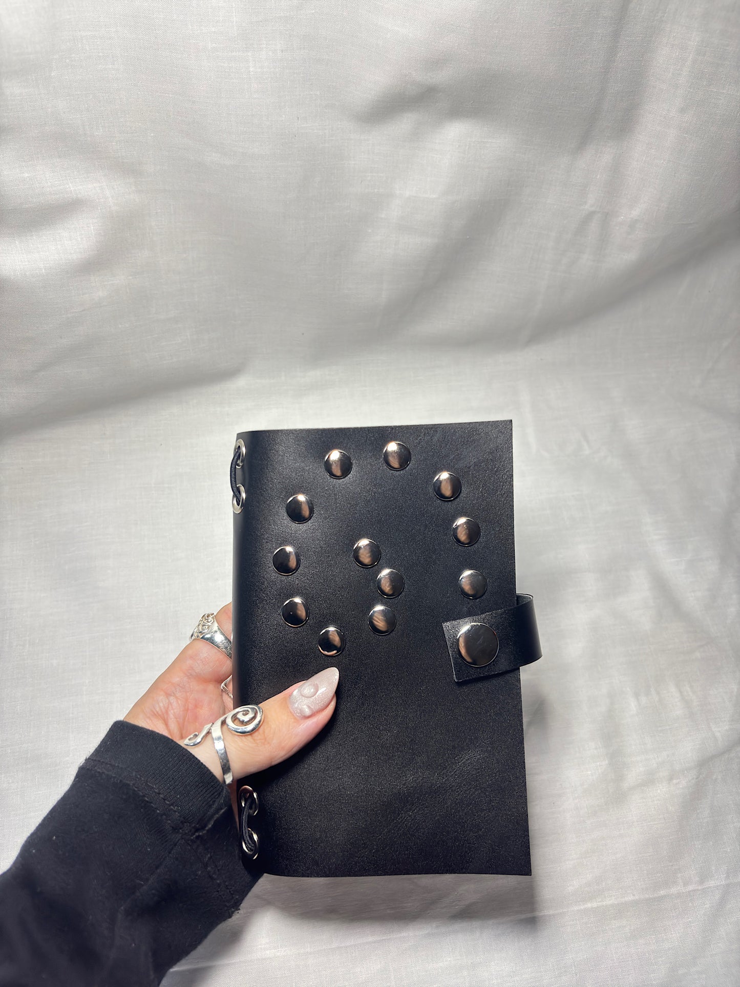 Studded Leather A6 Bifold Journal