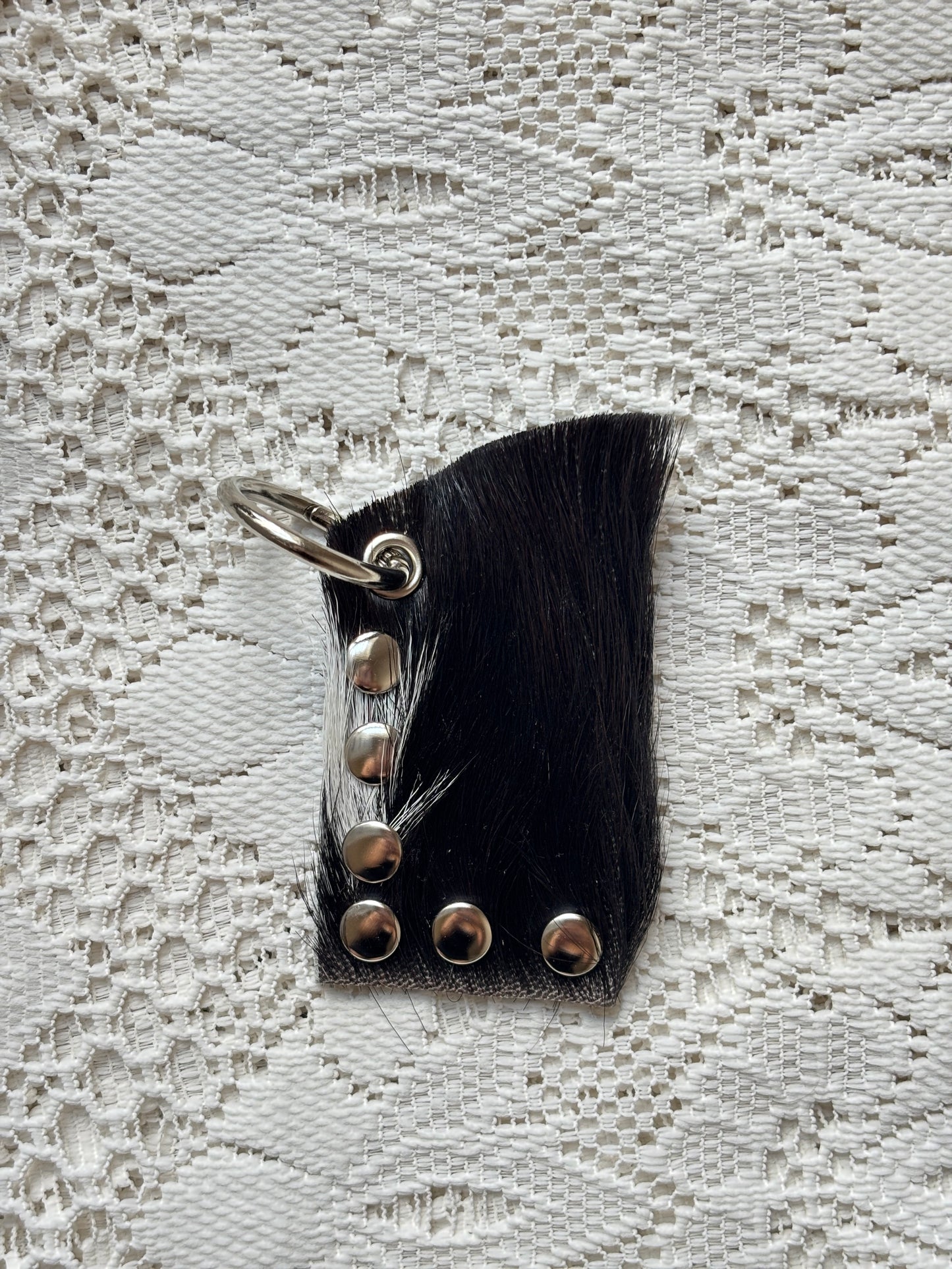 Leather lighter / lipstick keychain